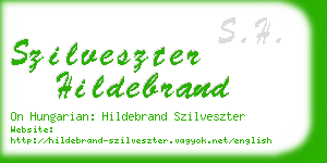 szilveszter hildebrand business card